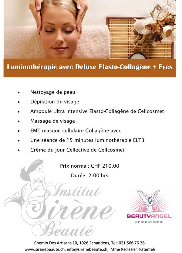 Luminothérapie avec Deluxe Elasto-Collagène + Eyes