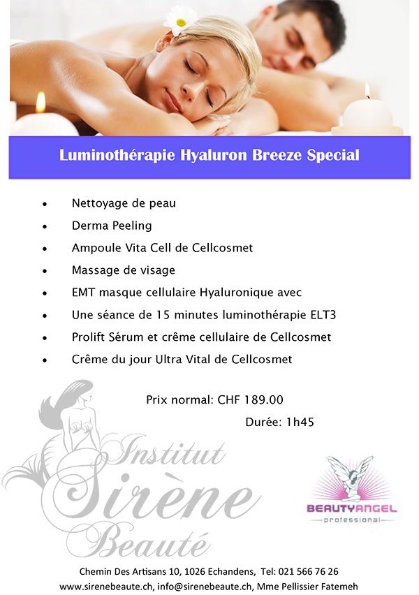 Luminothérapie Hyaluron Breeze Special