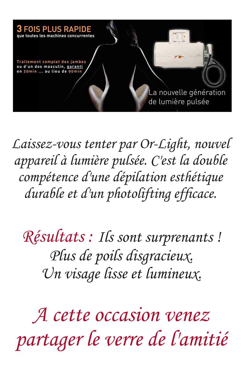 Dépilation définitive (lumière pulsée et électrolyse)